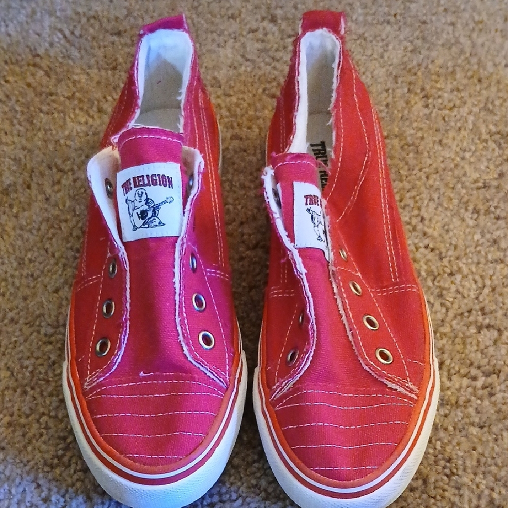 True Religion Bold Red Women's Slip-On Sneakers